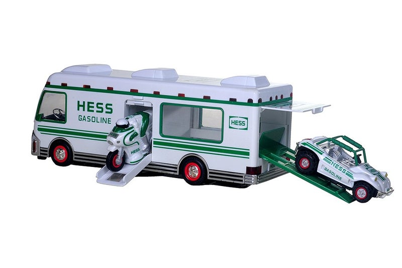 Hess 1998 Truck Recreation Van with Dune Buggy and Motorcycle